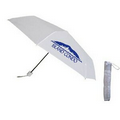 White Super Mini Folding Umbrella (42" Arc)